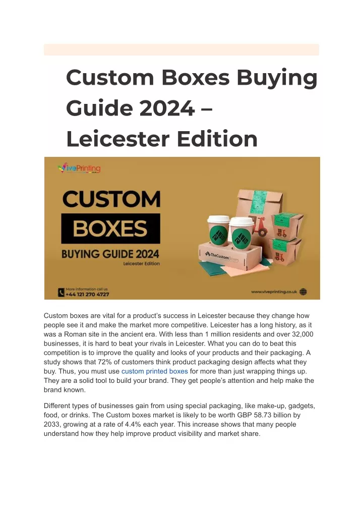 custom boxes buying guide 2024 leicester edition