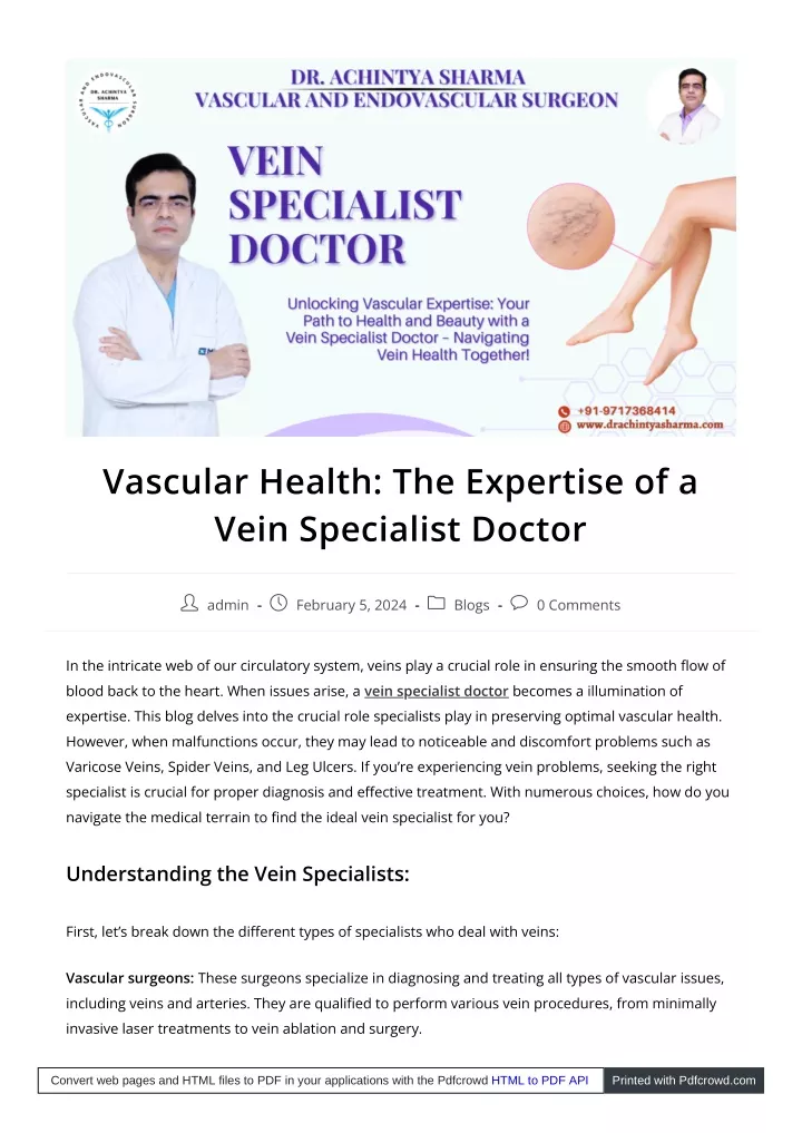 vascular health the expertise of a vein