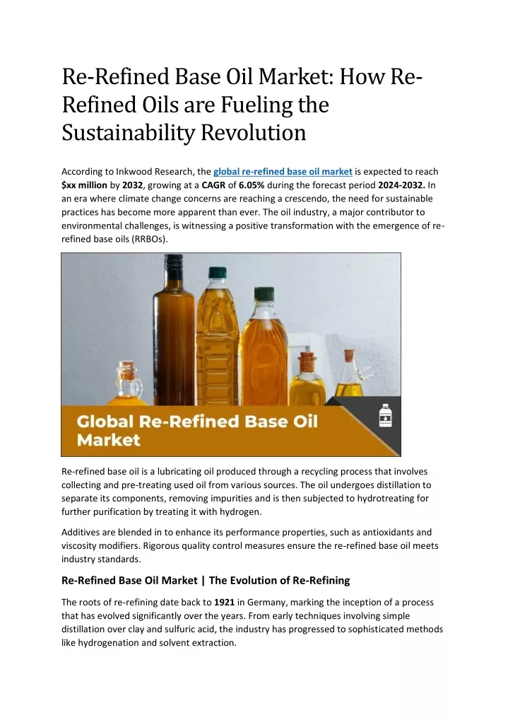 re refined base oil market how re refined oils