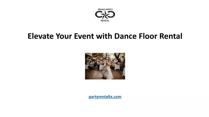 elevate your event with dance floor rental