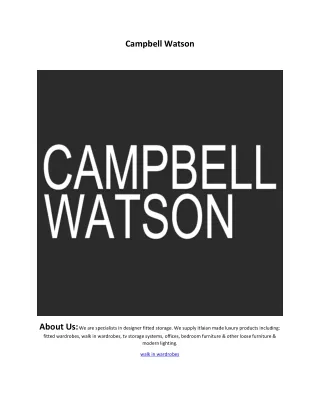 Campbell Watson