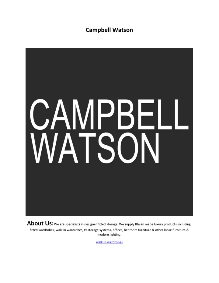 campbell watson