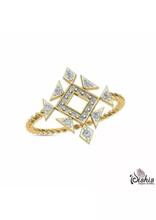Elise Gold And Diamond Ring by dishis Designer jewellery.