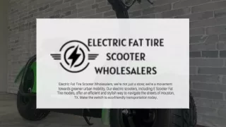 Discover the Future of Mobility with Fat Tire Wholesalers
