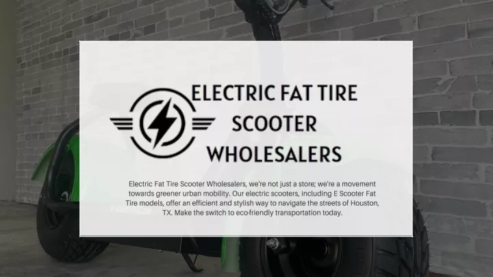 electric fat tire scooter wholesalers
