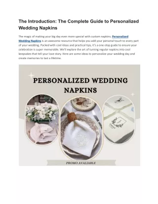 The Introduction: The Complete Guide to Personalized Wedding Napkins