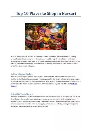 top 10 places to shop in navsari