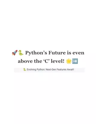 python s future is even