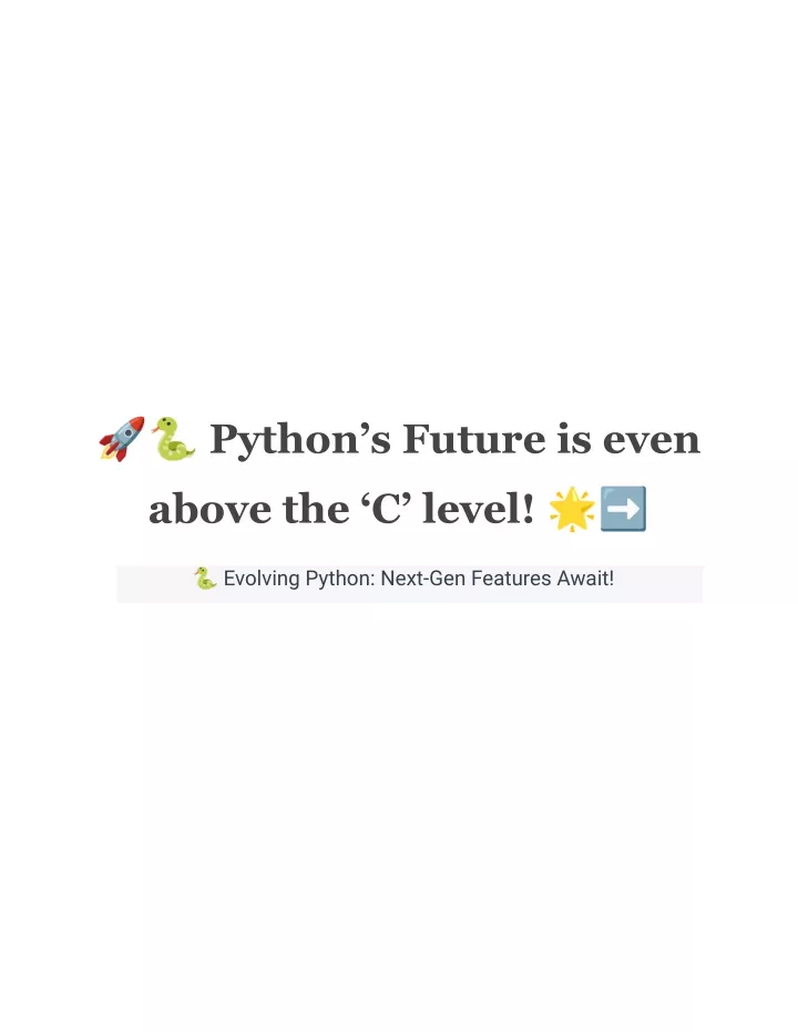 python s future is even