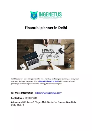 Financial planner in Delhi