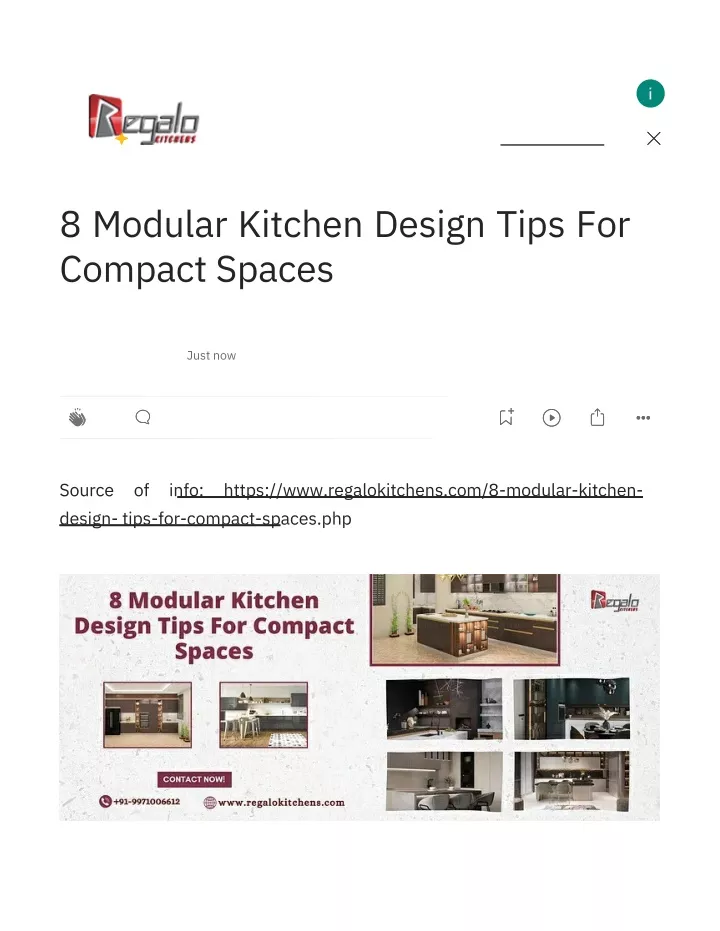 8 modular kitchen design tips for compact spaces
