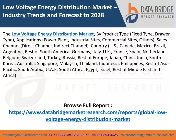 low voltage energy distribution market industry