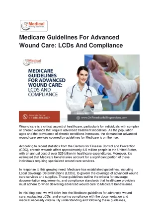 Medicare Guidelines For Advanced Wound Care