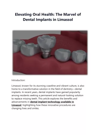 dental implants Limassol