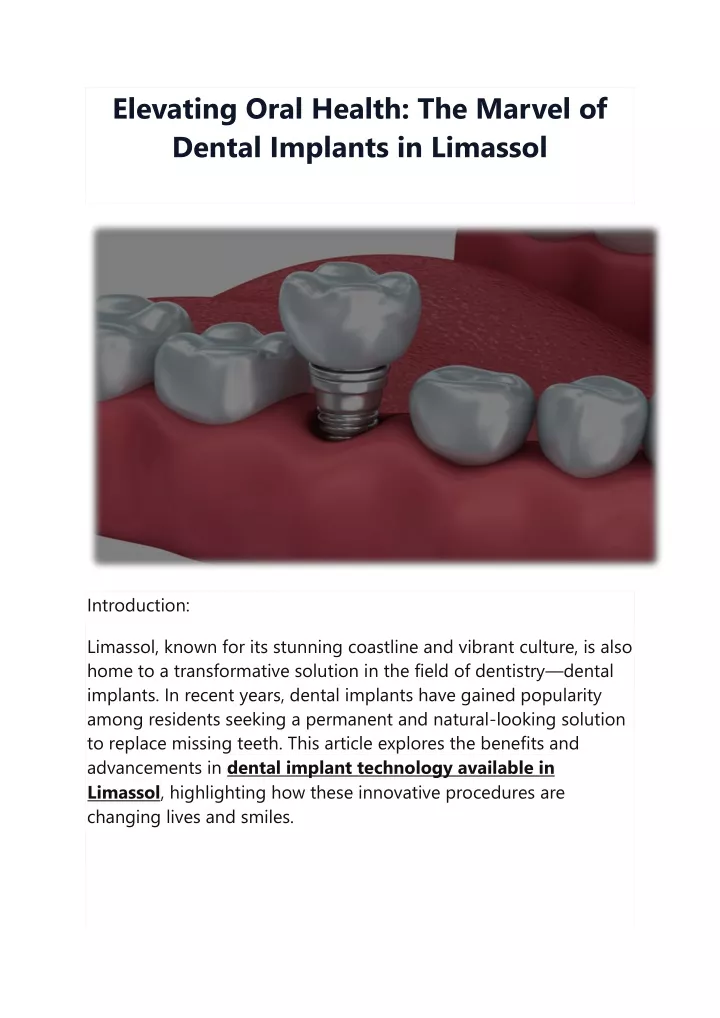 elevating oral health the marvel of dental