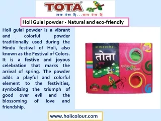 Play holi 2024 safe and chemical-free, Shop our Holi Gulal Powder