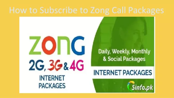 how to subscribe to zong call packages