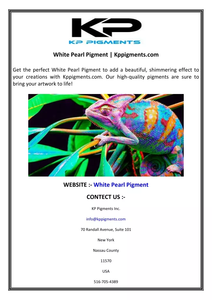 white pearl pigment kppigments com