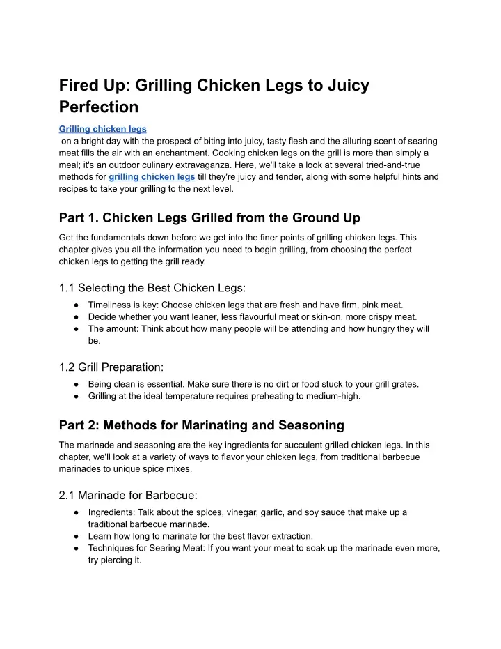 fired up grilling chicken legs to juicy perfection