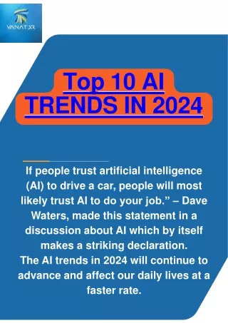 Top 10 AI TRENDS IN 2024
