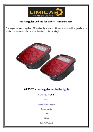 rectangular led trailer lights limicars com