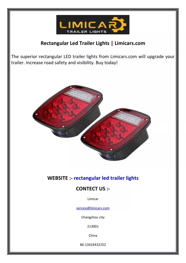 rectangular led trailer lights limicars com