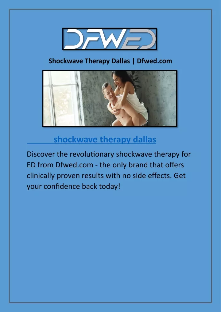 shockwave therapy dallas dfwed com