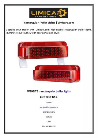 rectangular trailer lights limicars com