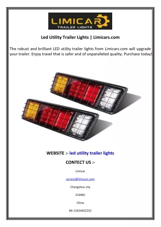 led utility trailer lights limicars com