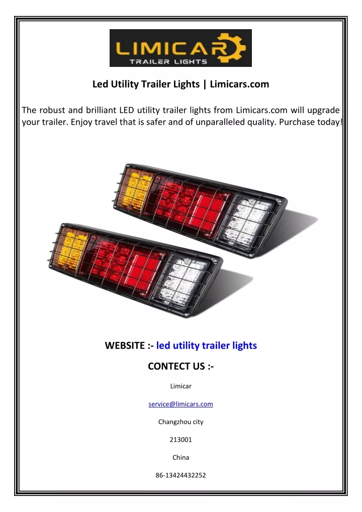 led utility trailer lights limicars com