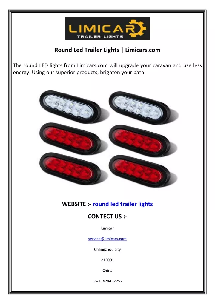 round led trailer lights limicars com