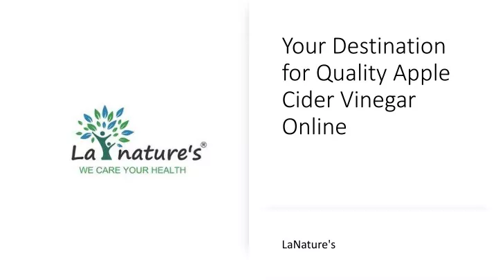 your destination for quality apple cider vinegar online