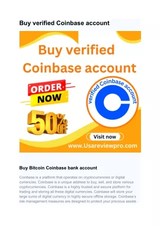 Buy verified Coinbase account