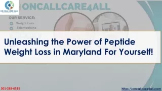 Unleashing the Power of Peptide Weight Loss in Maryland For Yourself