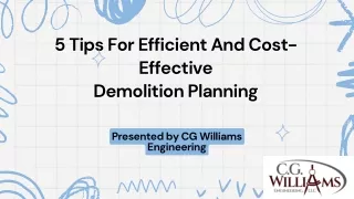 5 Tips For Efficient And Cost-Effective Demolition Planning