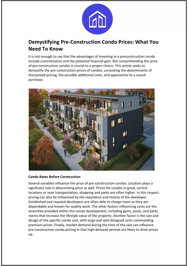 demystifying pre construction condo prices what