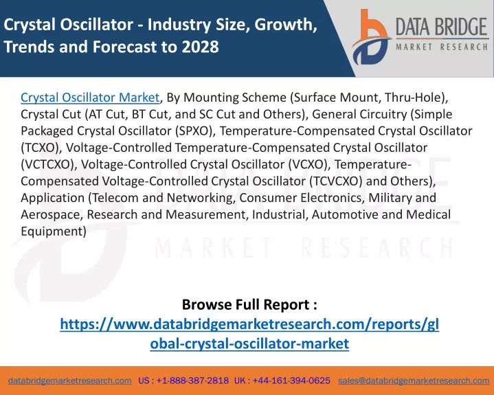 crystal oscillator industry size growth trends