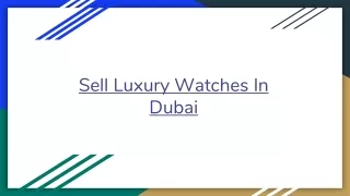 Luxuary Watches in Dubai