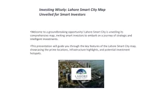 Investing Wisely Lahore Smart City Map Unveiled for Smart Investors