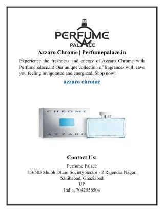 azzaro chrome perfumepalace in