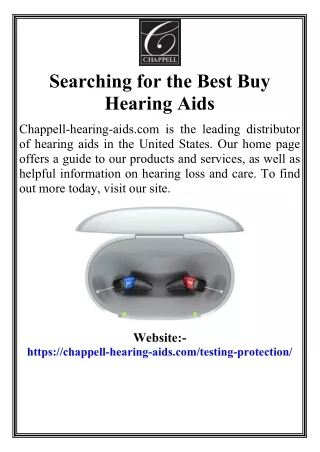 Searching for the Best Buy Hearing Aids