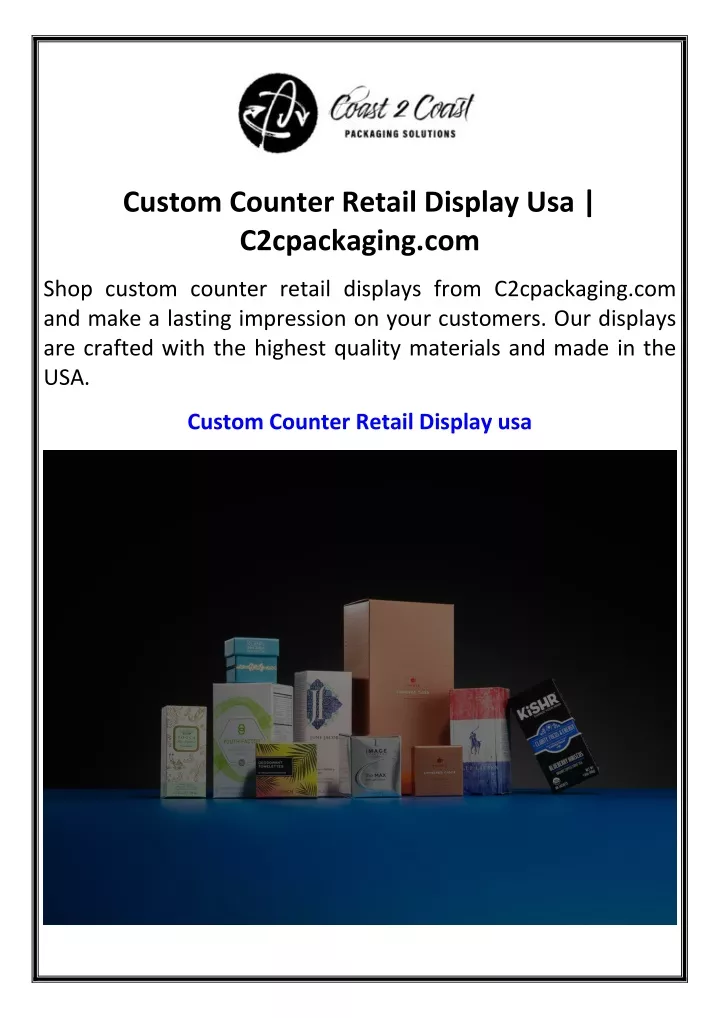 custom counter retail display usa c2cpackaging com