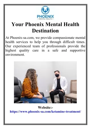 Your Phoenix Mental Health Destination