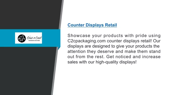 counter displays retail