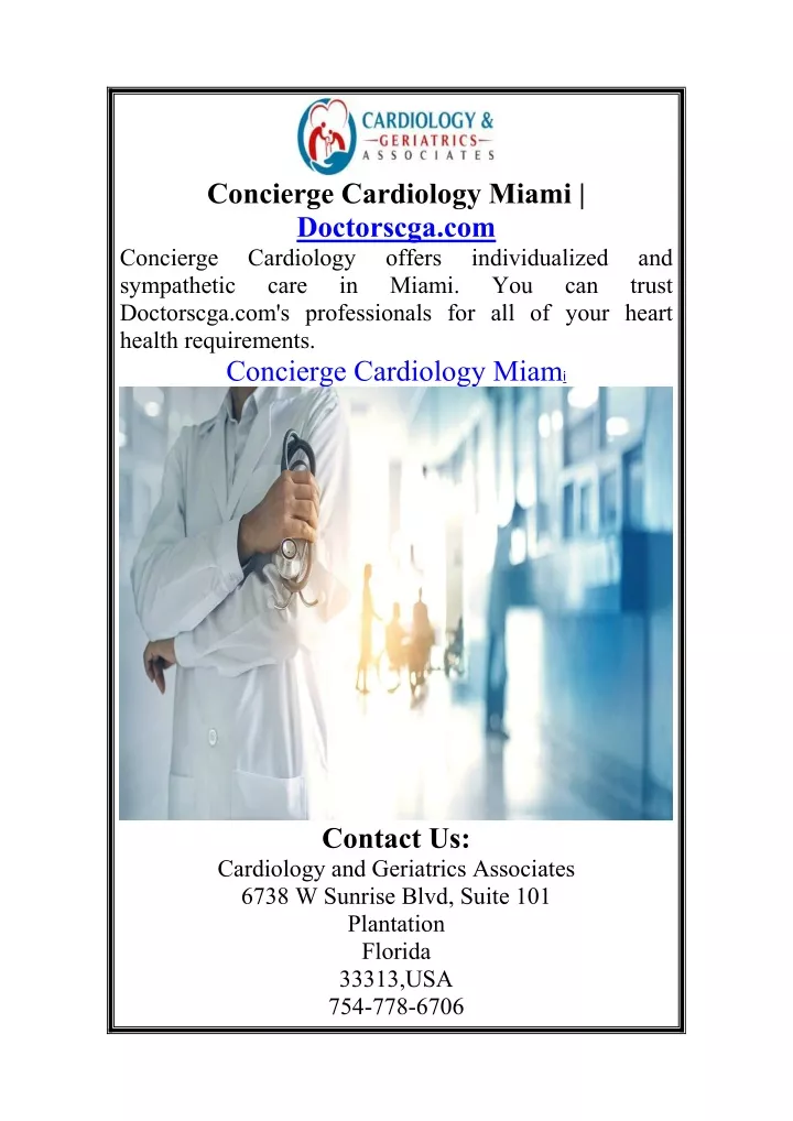 concierge cardiology miami doctorscga