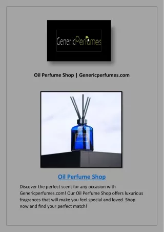 Spice Fragrance Oil | Genericperfumes.com