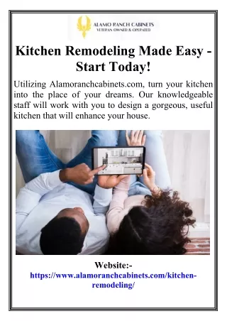 Kitchen Remodeling Made Easy  Start Today!