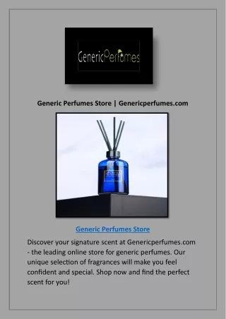 Inspired Perfumes | Genericperfumes.com