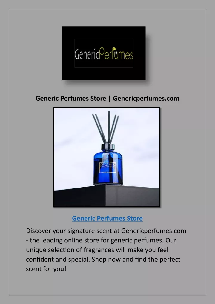 generic perfumes store genericperfumes com