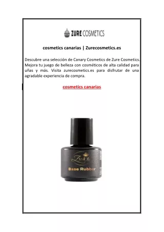 cosmetics canarias  Zurecosmetics.es